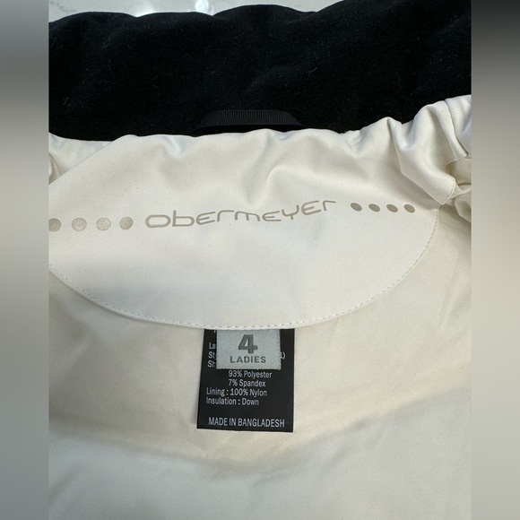 Obermeyer White Ski Duck Down Jacket  Size 4 - Picture 6 of 15